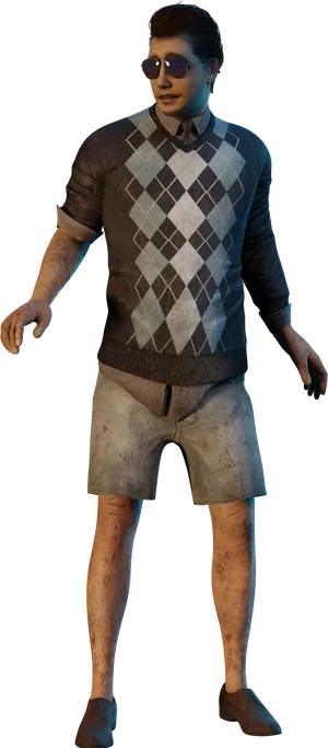 Dead By Daylight_ Character With Sunglasses PNG Image