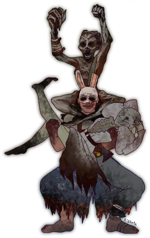 Dead_by_ Daylight_ Huntress_and_ Nurse_ Fan_ Art PNG Image