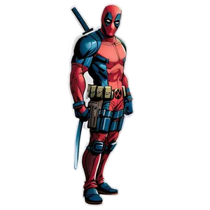 Deadpool Comic Style Png Yvf PNG Image