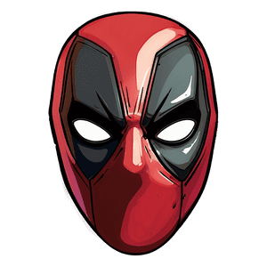 Deadpool Mask Illustration PNG 05212024 PNG image with transparent background