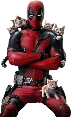 Deadpooland Kittens PNG Image