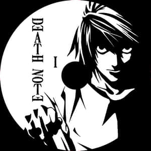 Death Note Anime Character Graphic PNG image with transparent background