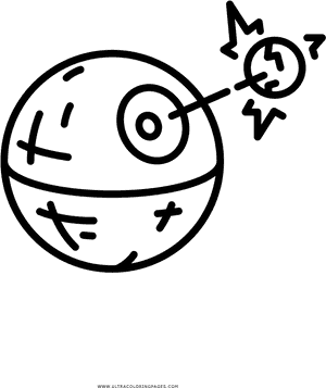 Death Star Coloring Page - Dibujo Estrella De La Muerte, HD Png Download PNG image with transparent background