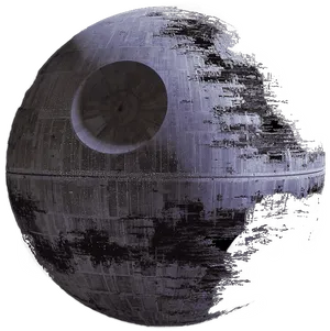 Death Star Space Station Iconic Design PNG Image