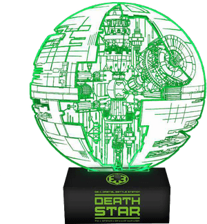 Star Wars Death Star Lampe Mit 3d-effekt - Planos De La Estrella De La Muerte, HD Png Download PNG image with transparent background