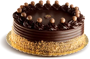 Decadent Chocolate Cake PNG Image