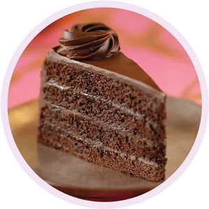 Decadent Chocolate Cake Slice PNG Image