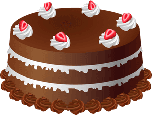 Birthday Cake Chocolate Cake Clip Art - Chocolate Cake Cartoon Png, Transparent Png PNG with transparent background