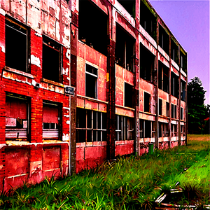 Decayed Urban Building PNG 12 PNG