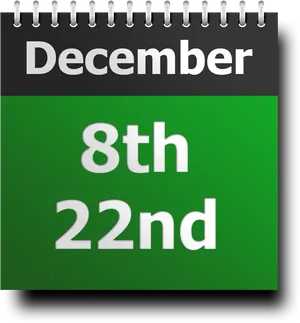 December Calendar Icon PNG Image