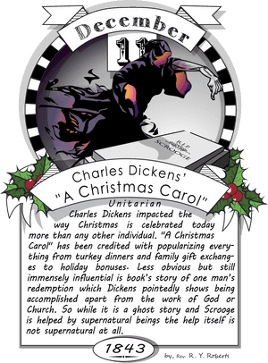 December Christmas Carol Charles Dickens PNG image with transparent background