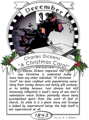 December Christmas Carol Charles Dickens PNG Image