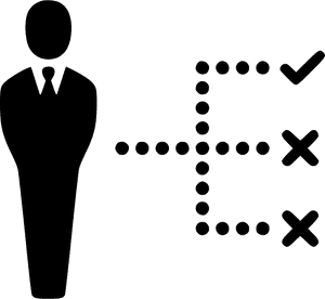 Man Decision Strategy Tick Cross Man - Decisiones Png, Transparent Png PNG
