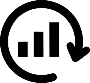 Declining Chart Arrow Cycle PNG Image