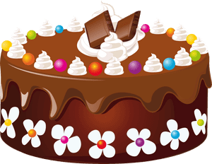 Chocolate Cake Clipart - Chocolate Birthday Cake Clipart, HD Png Download PNG with transparent background