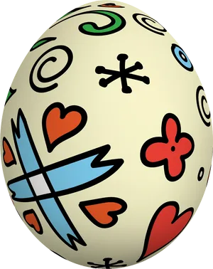 Decorated Easter Egg Vector PNG Image