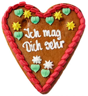 Decorated Gingerbread Heartwith Message PNG Image