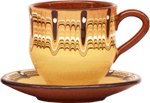 Pottery Tea Cup With Saucer - Cup, HD Png Download PNG image with transparent background