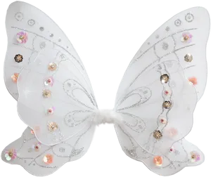 Decorative Butterfly Wings Accessory PNG Image