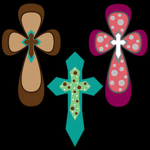 Decorative Crosses Vector Illustration PNG image with transparent background
