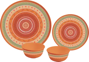 Decorative Dinnerware Set PNG Image