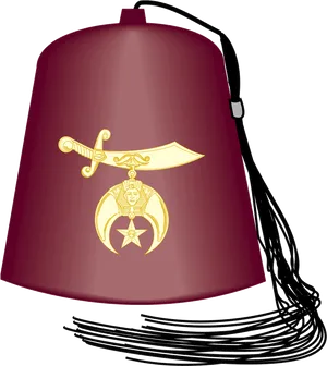 Decorative Fez Hat Graphic PNG Image