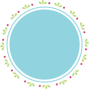 Decorative Floral Circle Frame Vector PNG Image