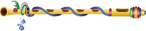 Decorative Flute Design PNG image with transparent background