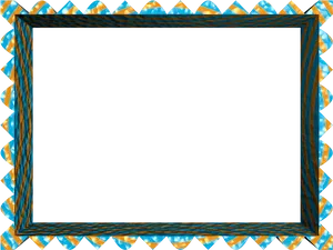 Decorative Geometric Border Frame PNG Image