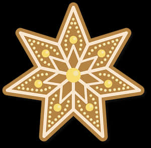 Decorative Gingerbread Star Cookie PNG image with transparent background
