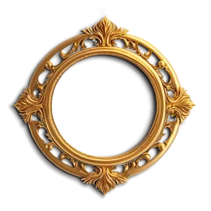 Decorative Gold Circle Frame Png 06262024 PNG Image