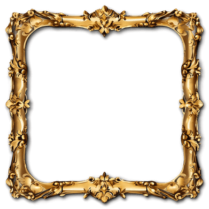 Decorative Gold Frame PNG   05042024 PNG image with transparent background