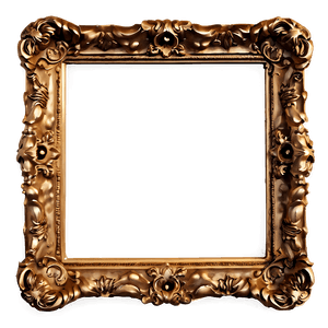 Decorative Gold Frame PNG   qav92 PNG image with transparent background