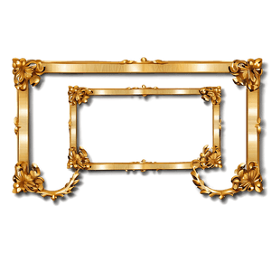 Decorative Gold Frame PNG   qny54 PNG image with transparent background