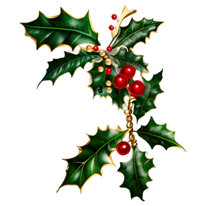 Decorative Holly PNG 05252024 PNG