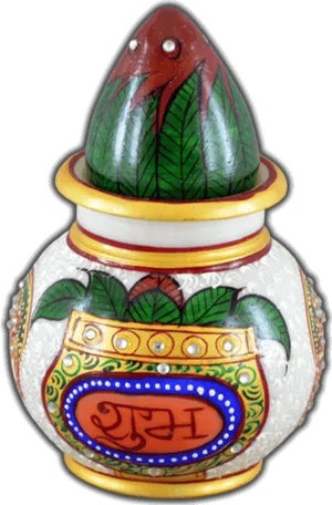 Decorative Indian Kalash Pot PNG Image