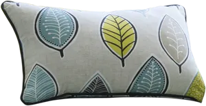 Decorative Leaf Pattern Pillow PNG Image