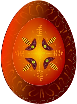Decorative Painted Easter Egg PNG Image