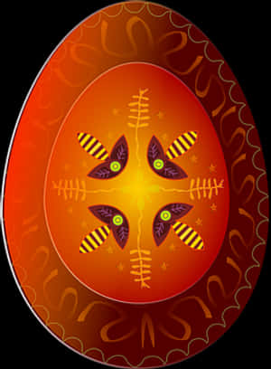 Decorative Painted Easter Egg PNG with transparent background