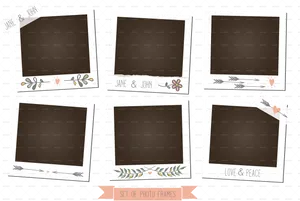 Decorative Photo Frames Collection PNG Image