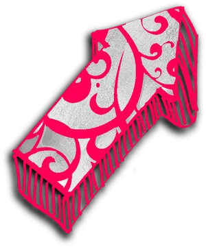 Decorative Pink Floral Arrow PNG Image