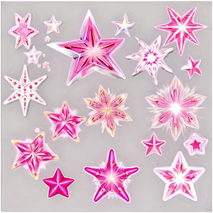 Decorative Pink Stars Png 36 PNG Image