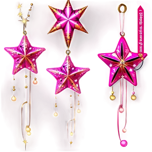 Decorative Pink Stars Png 56 PNG Image