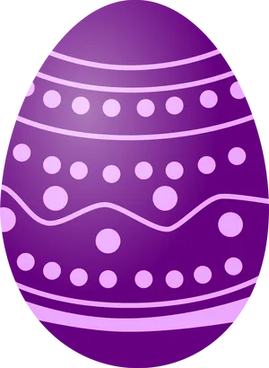 Decorative Purple Easter Egg PNG Image