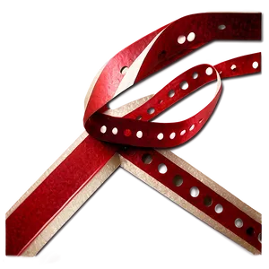 Decorative Red Tape Png Art PNG Image