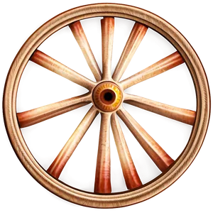 Decorative Wagon Wheel Clipart Png 06132024 PNG Image