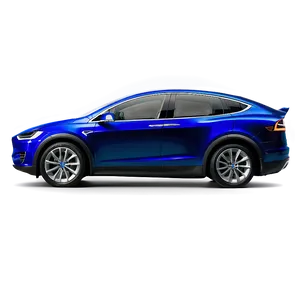 Deep Blue Metallic Tesla Model X Png Loe PNG Image