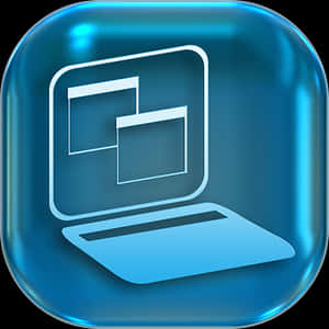 Deep Blue Overlap Layers Icon PNG image with transparent background