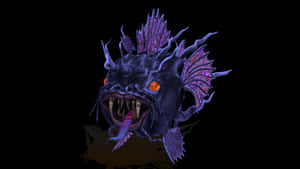 Deep Sea Monster Fish Illustration PNG image with transparent background