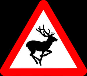 Deer Crossing Sign PNG image with transparent background
